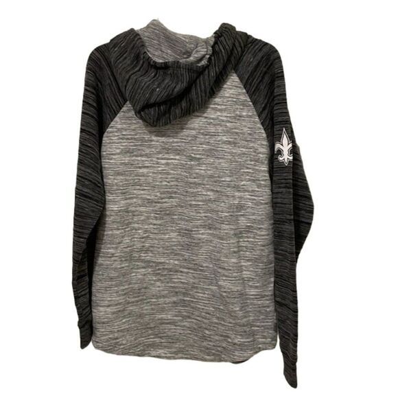 NFL Team Apparel Ultra Game Gray Saints Hoodie Sweatshirt Mens Medium - Picture 8 of 11